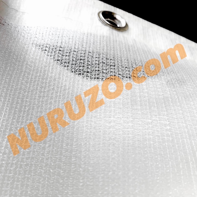 最大85%OFFクーポン 飛散防止ネット 塗装メッシュシート  白 3.6m×5.4mラッセル織で高い飛散効果 